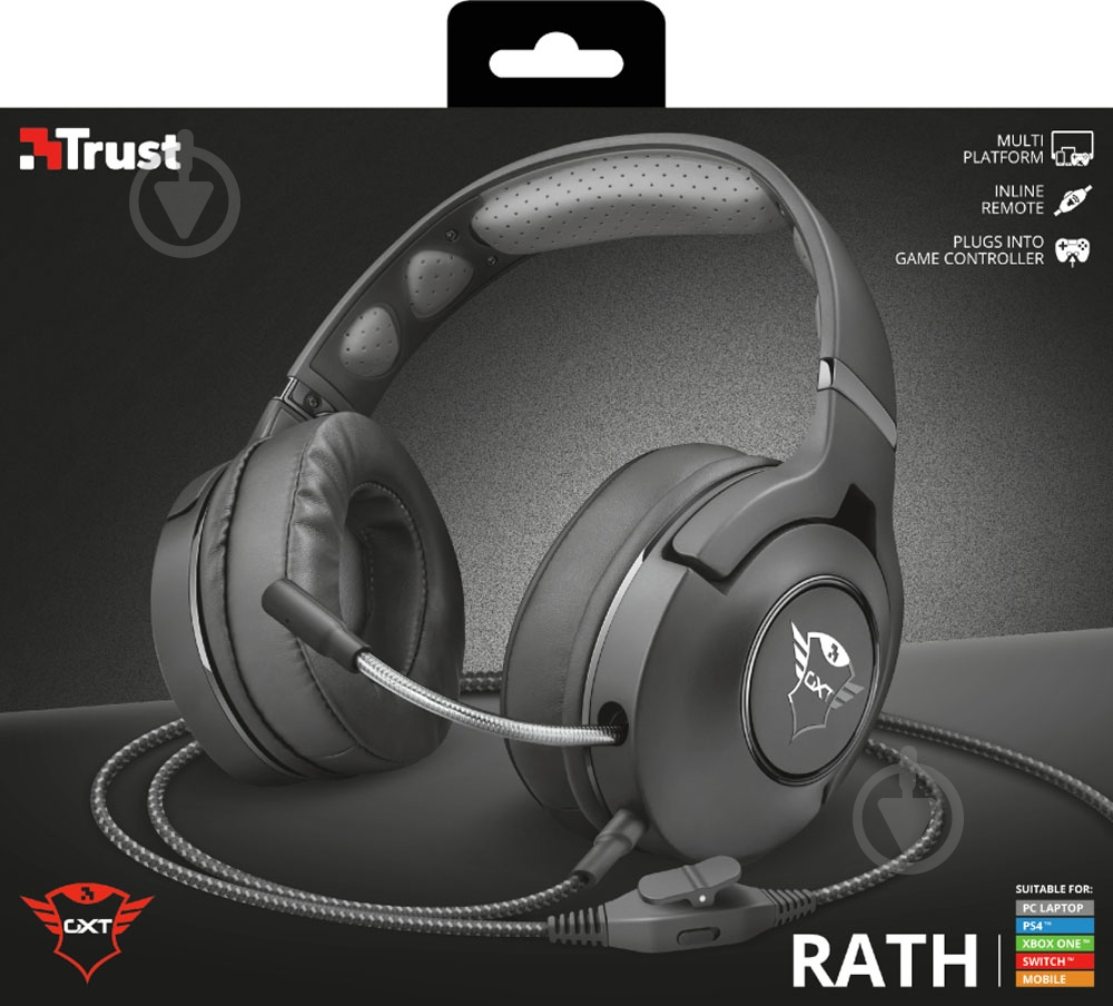 Гарнитура Trust GXT 420 Rath Multiplatform gaming headset black (22897) - фото 8