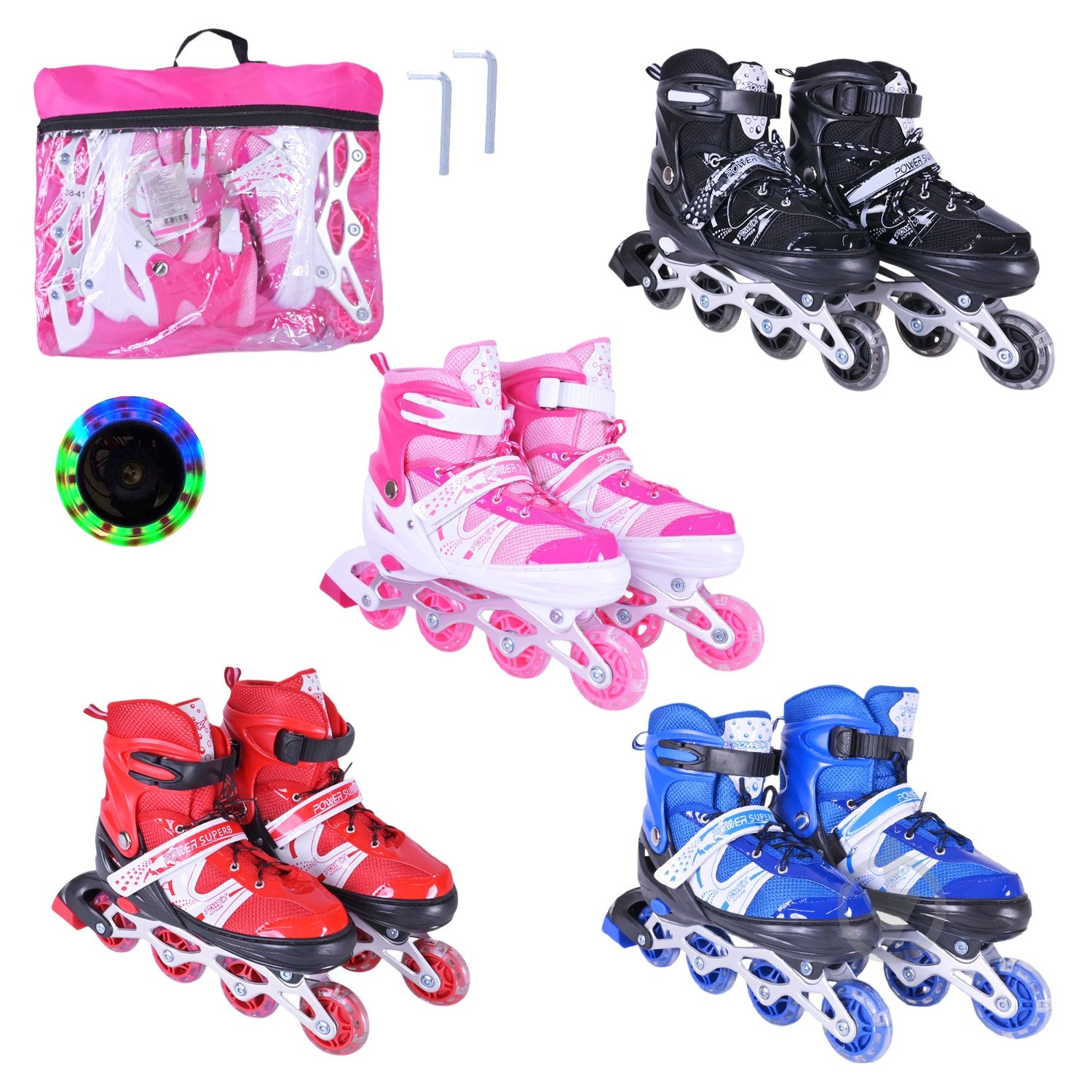 Роликовые коньки Shantou L RL25503 р. 38-41 в ассортименте - фото 1 Роликовые коньки Shantou L RL25503 р. 38-41 в ассортименте - фото 1