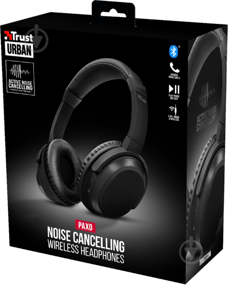 Гарнітура Trust Paxo Bluetooth Headphones black (22451) - фото 5 Гарнітура Trust Paxo Bluetooth Headphones black (22451) - фото 5