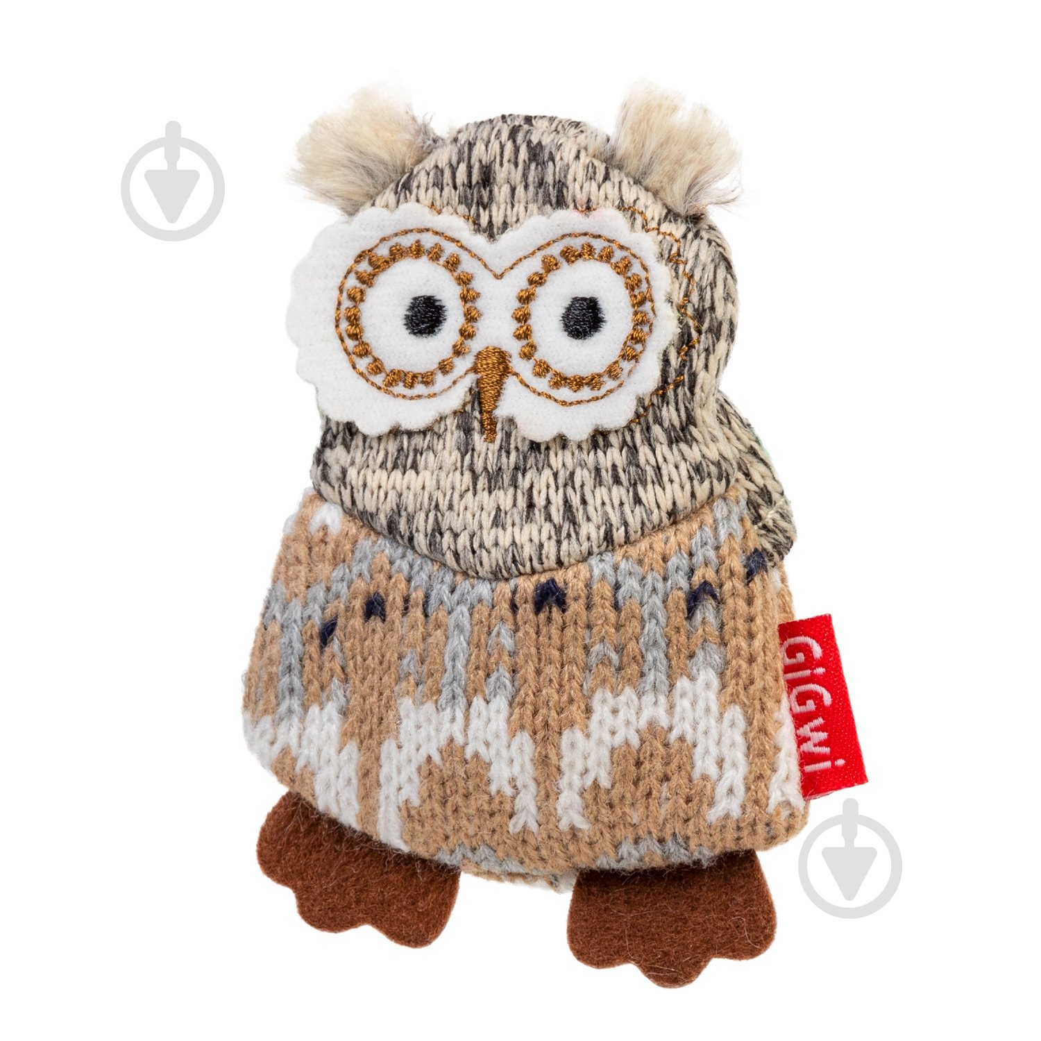 Игрушка для собак GiGwi Сова с пищалкой Plush 10 см - фото 1 Игрушка для собак GiGwi Сова с пищалкой Plush 10 см - фото 1