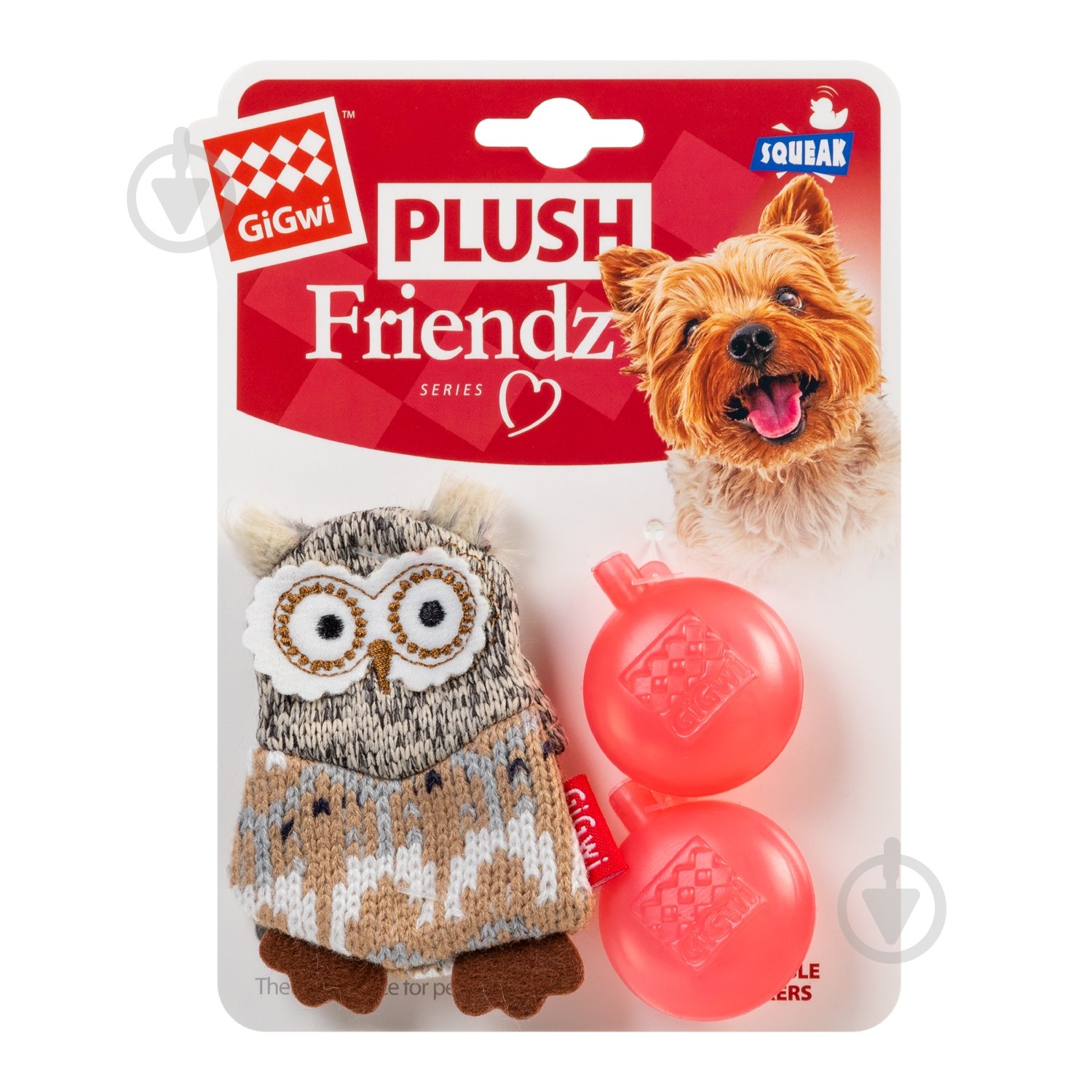 Игрушка для собак GiGwi Сова с пищалкой Plush 10 см - фото 2 Игрушка для собак GiGwi Сова с пищалкой Plush 10 см - фото 2