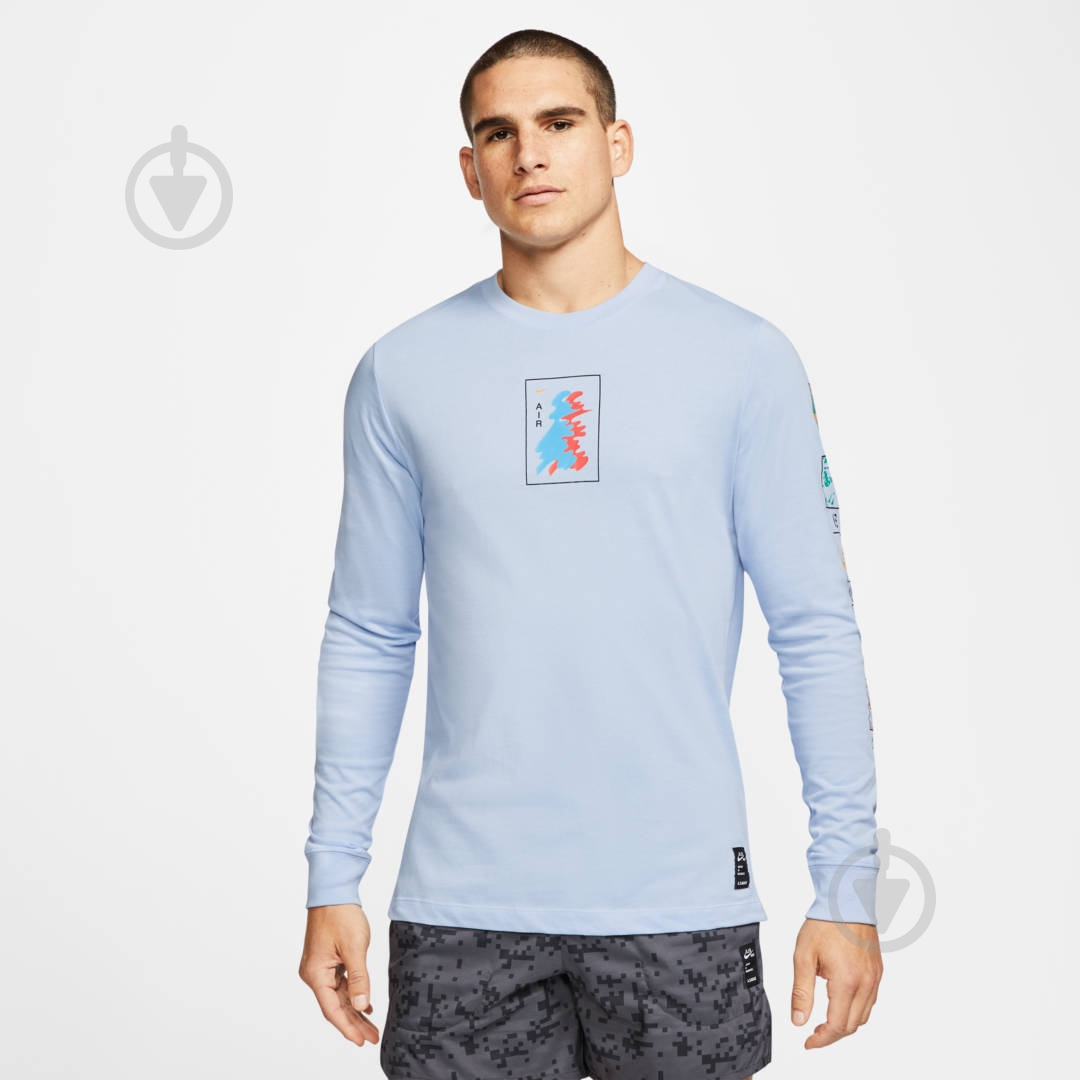 Футболка Nike M NK DRY TEE LS A.I.R. A SAVAG CT3846-436 р.2XL синій - фото 3