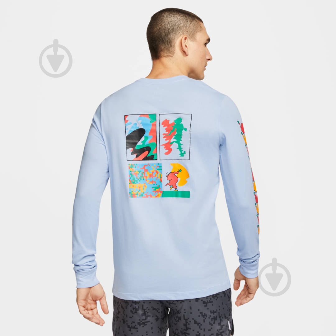 Футболка Nike M NK DRY TEE LS A.I.R. A SAVAG CT3846-436 р.2XL синій - фото 4