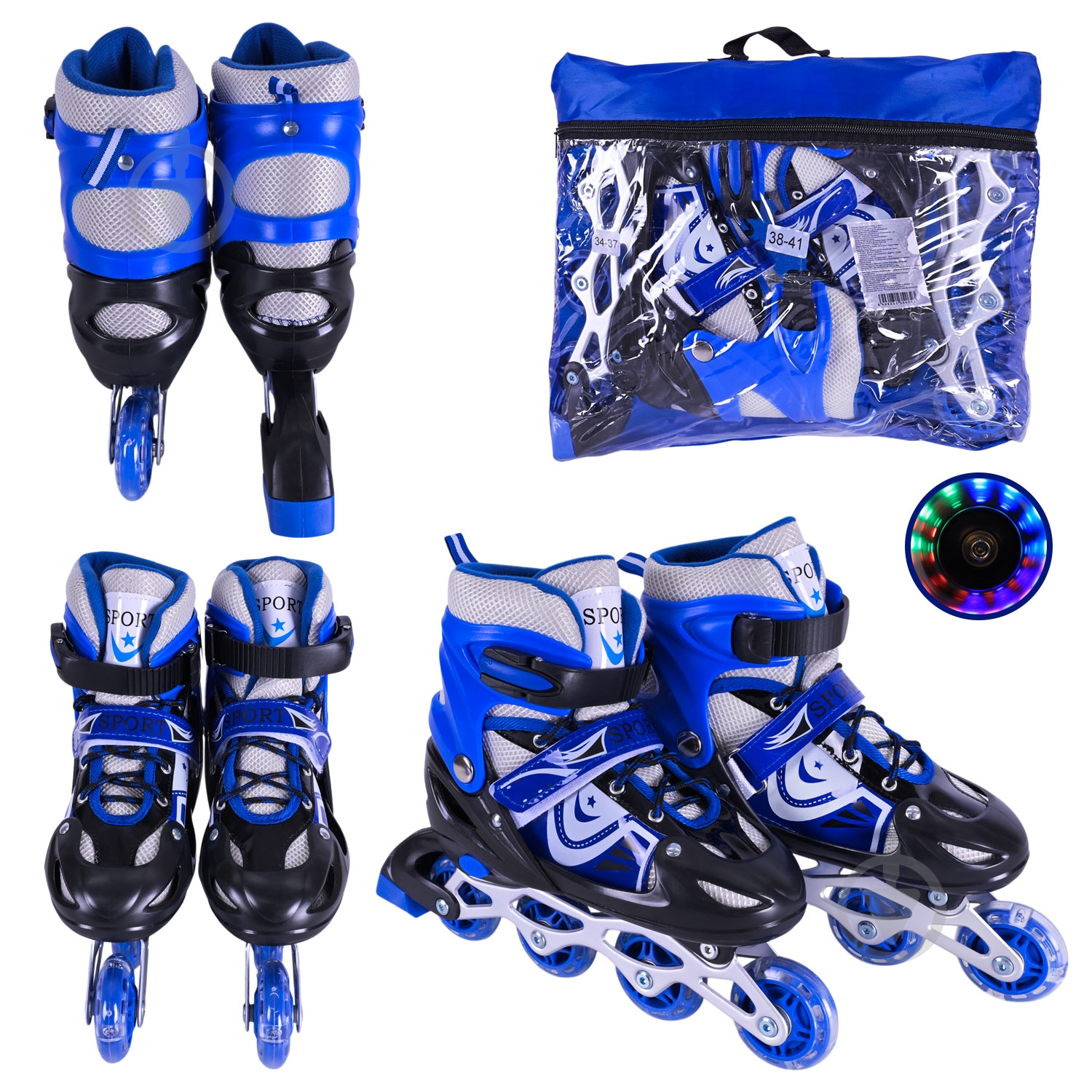 Роликовые коньки Shantou L RL25506 р. 38-41 в ассортименте - фото 21