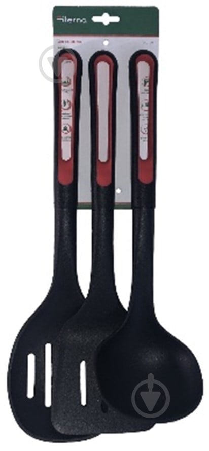 Набір кухонного приладдя Iterna Лопатка, ополоник, шумівка (NU102) - фото 1 Набір кухонного приладдя Iterna Лопатка, ополоник, шумівка (NU102) - фото 1