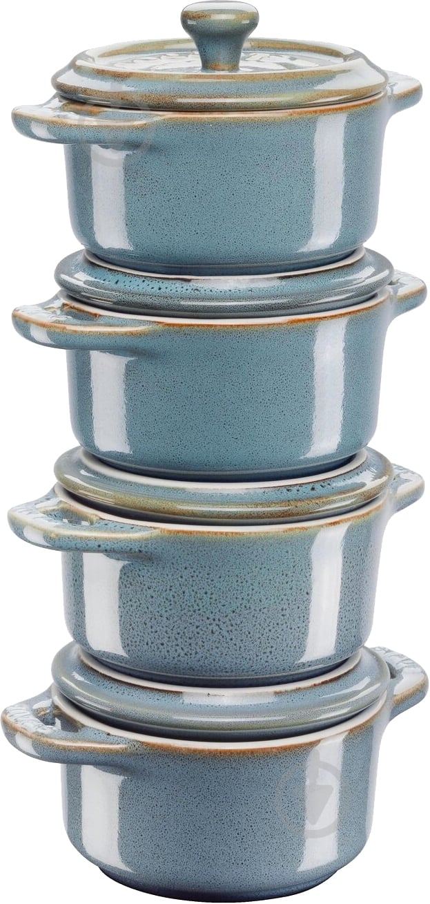 Набор кокотниц Staub мини керамических 4 шт бирюза 40508-159-0 - фото 1