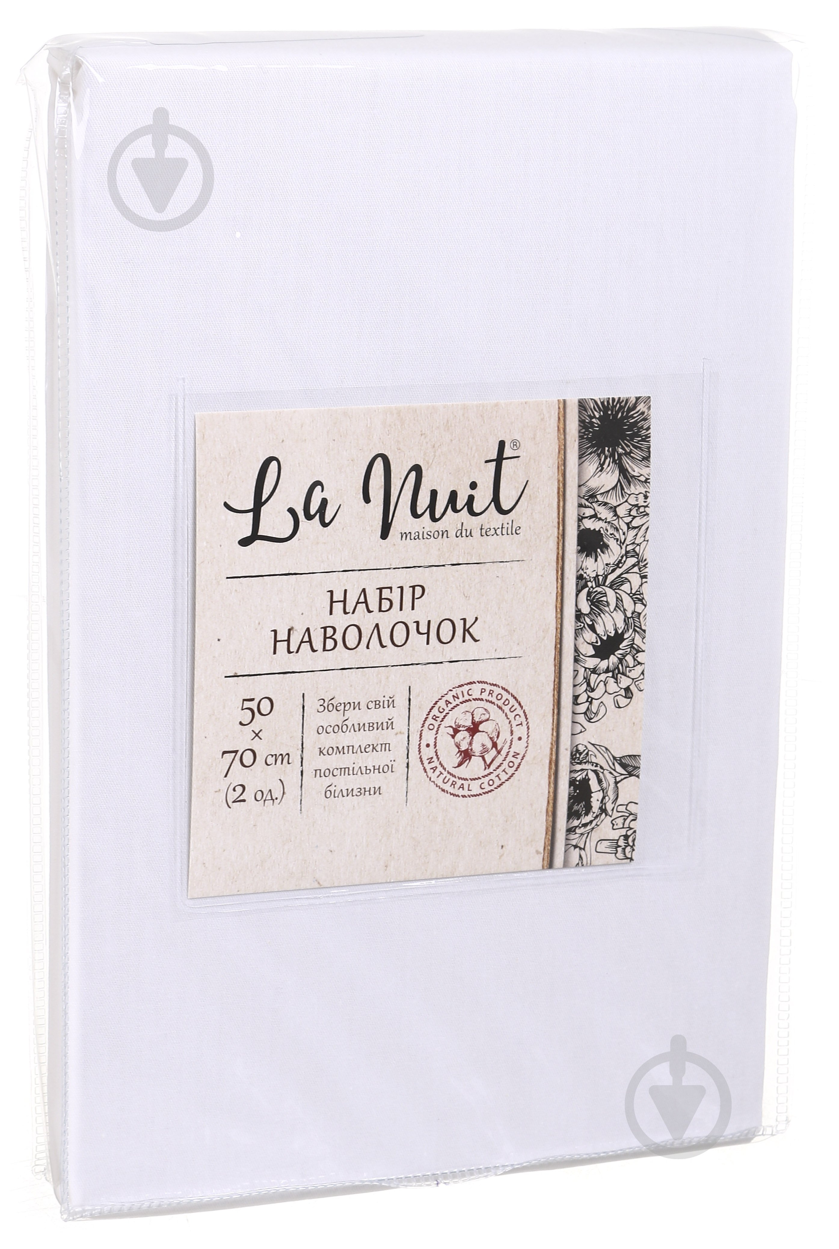 Набір наволочок 2 шт. 50x70 см білий La Nuit - фото 3 Набір наволочок 2 шт. 50x70 см білий La Nuit - фото 3