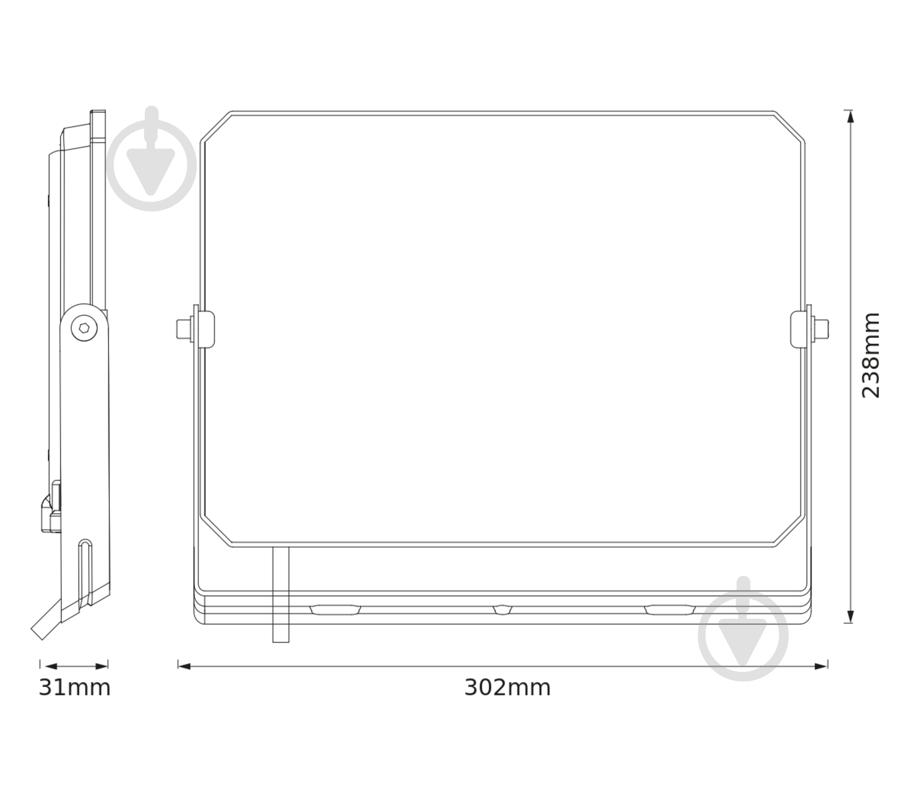 Прожектор светодиодный Osram 100 Вт IP65 черный FL LUX100W - фото 5 Прожектор светодиодный Osram 100 Вт IP65 черный FL LUX100W - фото 5