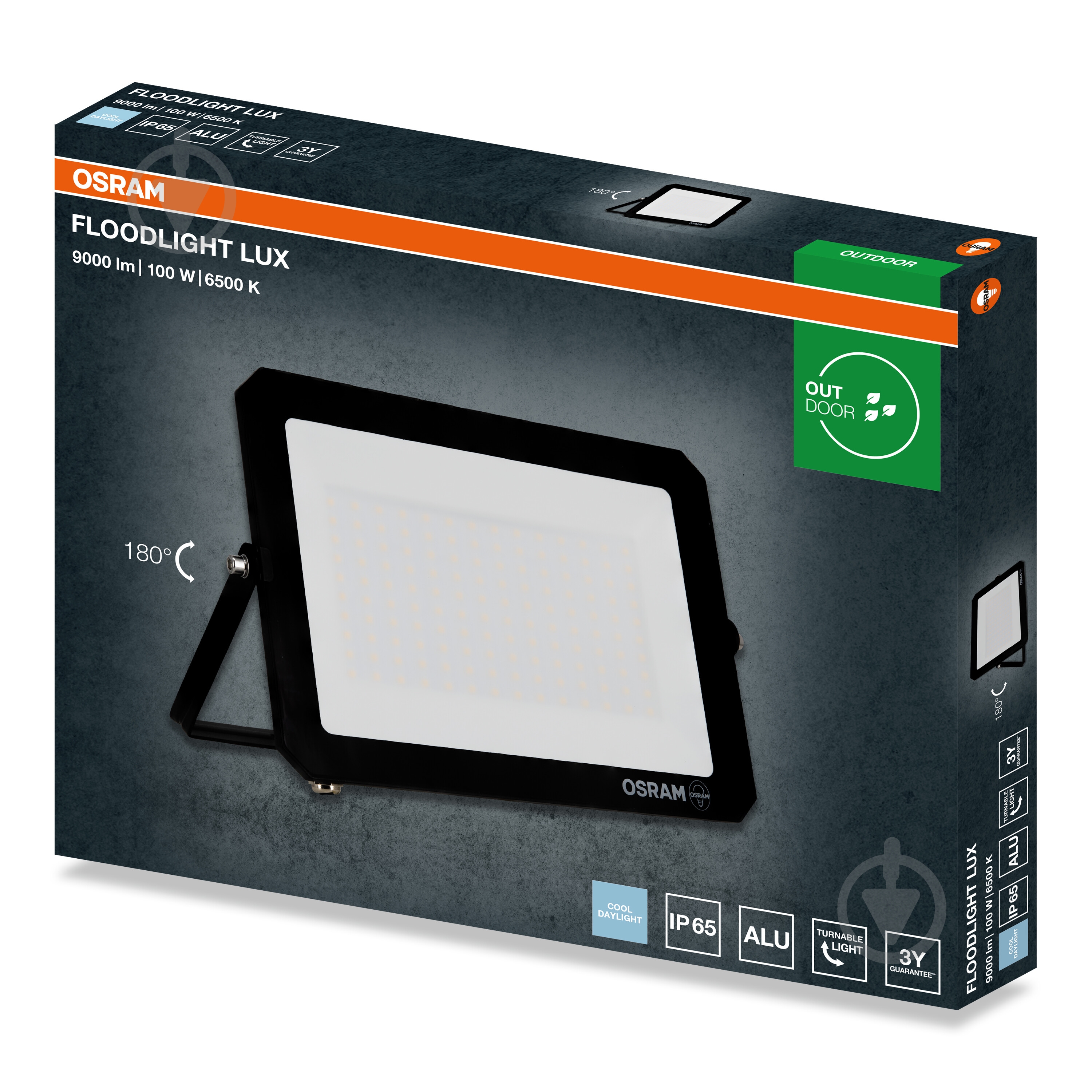 Прожектор светодиодный Osram 100 Вт IP65 черный FL LUX100W - фото 6 Прожектор светодиодный Osram 100 Вт IP65 черный FL LUX100W - фото 6