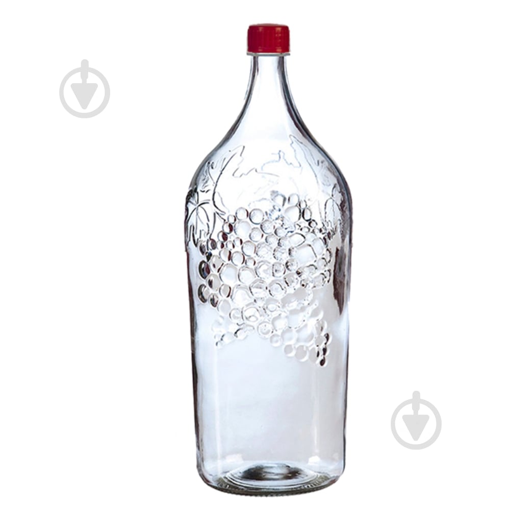 Бутылка для вина GlassGo Виноград 2 л прозрачная - фото 1