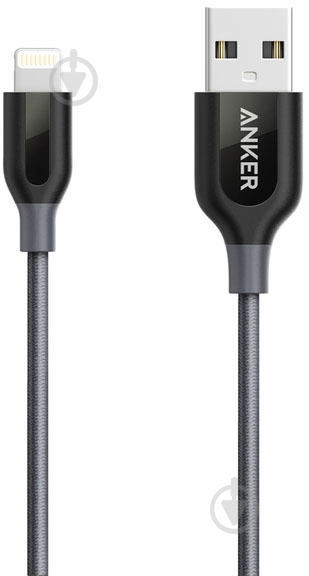 Кабель Anker USB – Apple Lightning 0.9 м серый (A8121HA2) Powerline+ - фото 1