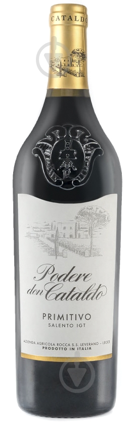 Вино Podere Don Cataldo Primitivo червоне сухе 0,75 л - фото 1 Вино Podere Don Cataldo Primitivo червоне сухе 0,75 л - фото 1