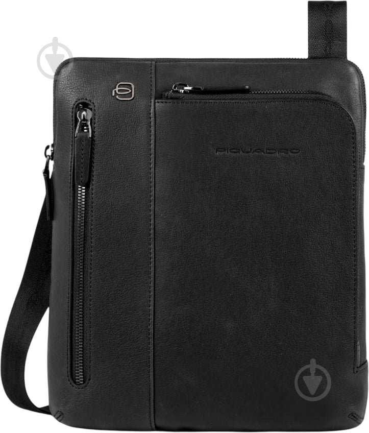 Сумка чоловіча вертикальна Piquadro Black Square (8024671484299) чорний - фото 1