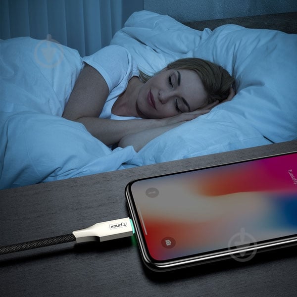 Кабель T-PHOX Lightning – USB 1 м черный (T-L821 black) Auto - фото 5