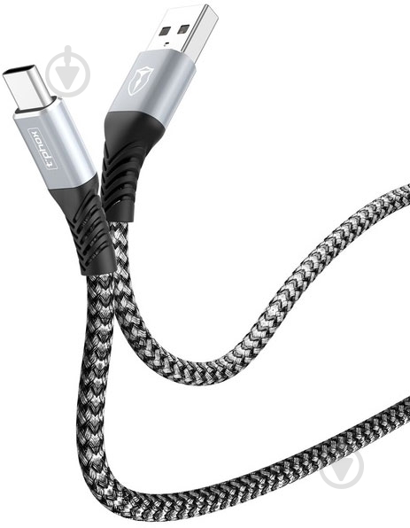 Кабель T-PHOX USB Type-A 1 м серый (T-C814 grey) Jagger - фото 1 Кабель T-PHOX USB Type-A 1 м серый (T-C814 grey) Jagger - фото 1