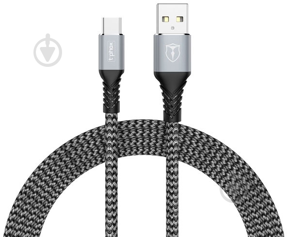 Кабель T-PHOX USB Type-A 1 м серый (T-C814 grey) Jagger - фото 3 Кабель T-PHOX USB Type-A 1 м серый (T-C814 grey) Jagger - фото 3