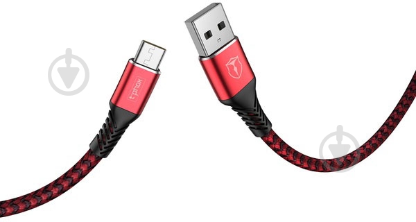 Кабель T-PHOX USB Type-A 1 м красный (T-C814 red) Jagger - фото 2 Кабель T-PHOX USB Type-A 1 м красный (T-C814 red) Jagger - фото 2