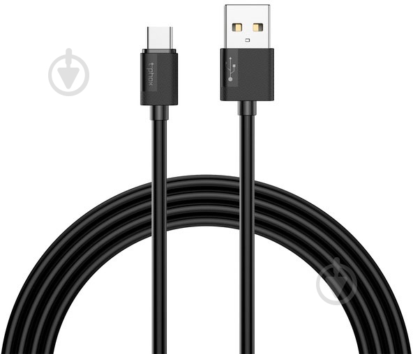 Кабель T-PHOX USB Type-C 2 м черный (T-C801(2) black) Nets - фото 3
