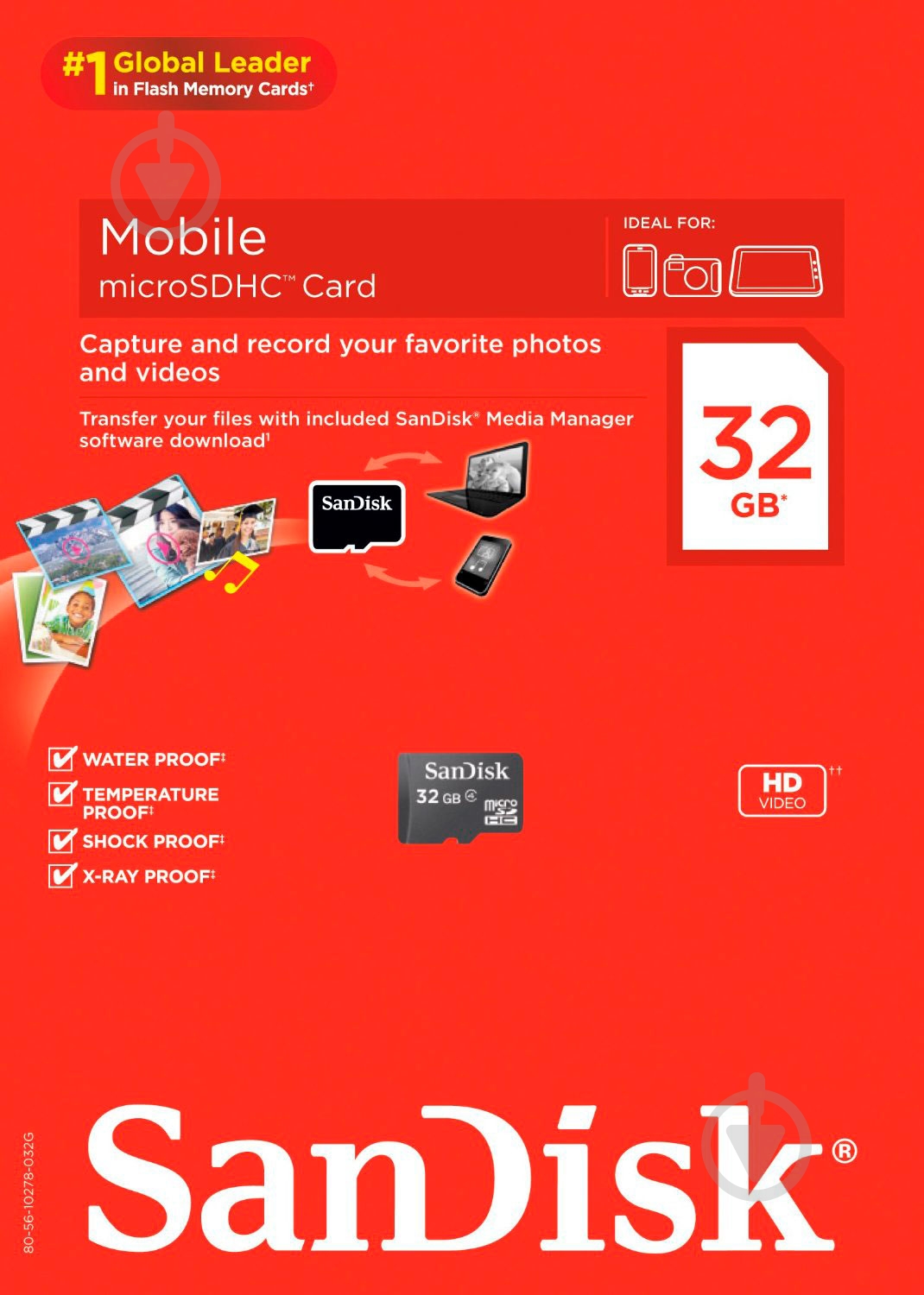Карта пам'яті SanDisk microSDHC 32GB (SDSDQM-032G-B35) - фото 2