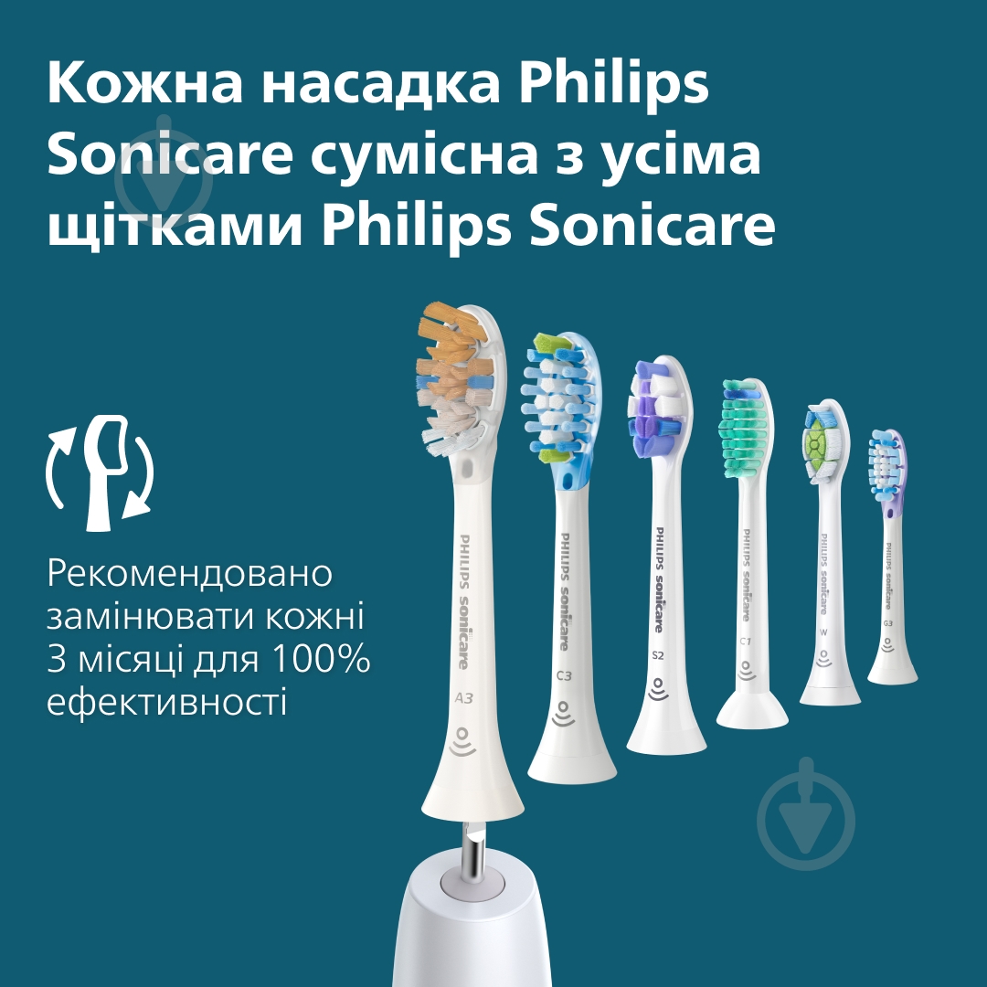 Набор Philips Series 6100 Электрическая зубная щетка HX7420/01 + насадки HX6012/87 - фото 21