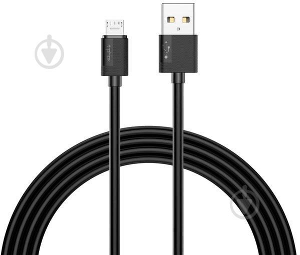 Кабель T-PHOX USB – microUSB 2 м черный (T-M801(2) black) Nets - фото 3