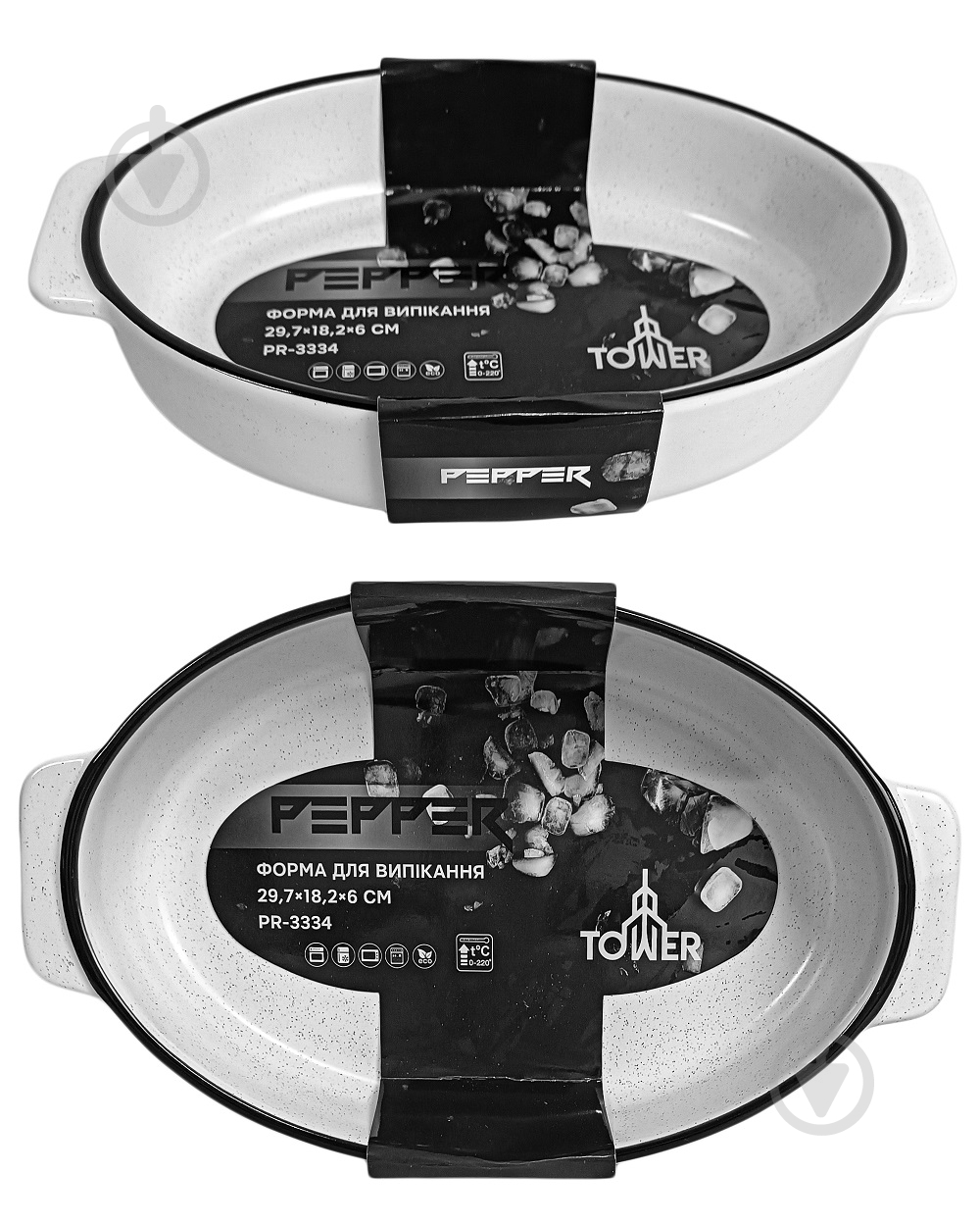 Форма Pepper 29,7х18,2х6 см, Tower, керамика - фото 2 Форма Pepper 29,7х18,2х6 см, Tower, керамика - фото 2