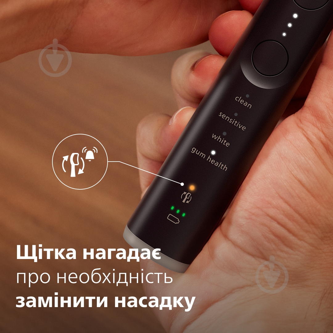 Набір Philips Series 6100 Електрична зубна щітка HX7421/01 + насадки HX6012/87 - фото 16