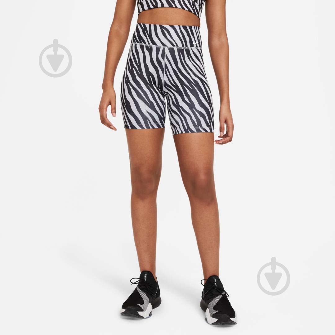 Велосипедки Nike W ONE 7'' AOP ICNCLSH SH CZ9207-596 р. S черно-белый - фото 2