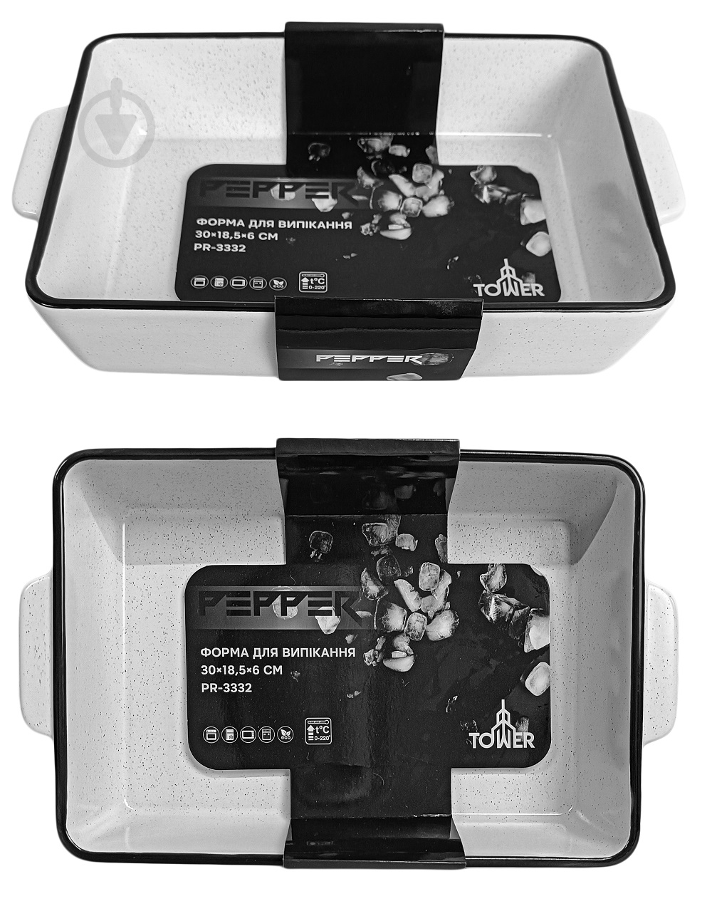 Форма Pepper 30х18,5х5 см, Tower, керамика - фото 2 Форма Pepper 30х18,5х5 см, Tower, керамика - фото 2