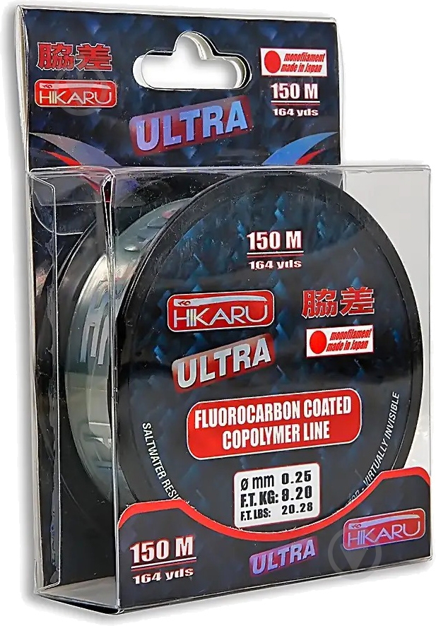 Леска Lineaeffe Hikaru Plus+ Fluorocarbon Coating 150м 0,25мм 9,2кг - фото 1 Леска Lineaeffe Hikaru Plus+ Fluorocarbon Coating 150м 0,25мм 9,2кг - фото 1