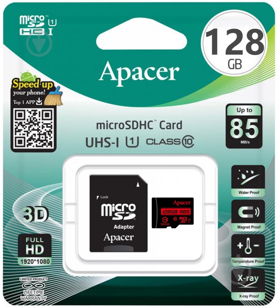 Карта памяти Apacer SDXC 128 ГБ UHS Speed Class 1 (U1)Class 10 (AP128GMCSX10U5-R) AP128GMCSX10U5-R - фото 3