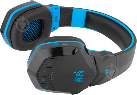 Гарнитура Kotion Each B3505 Bluetooth black/blue - фото 3
