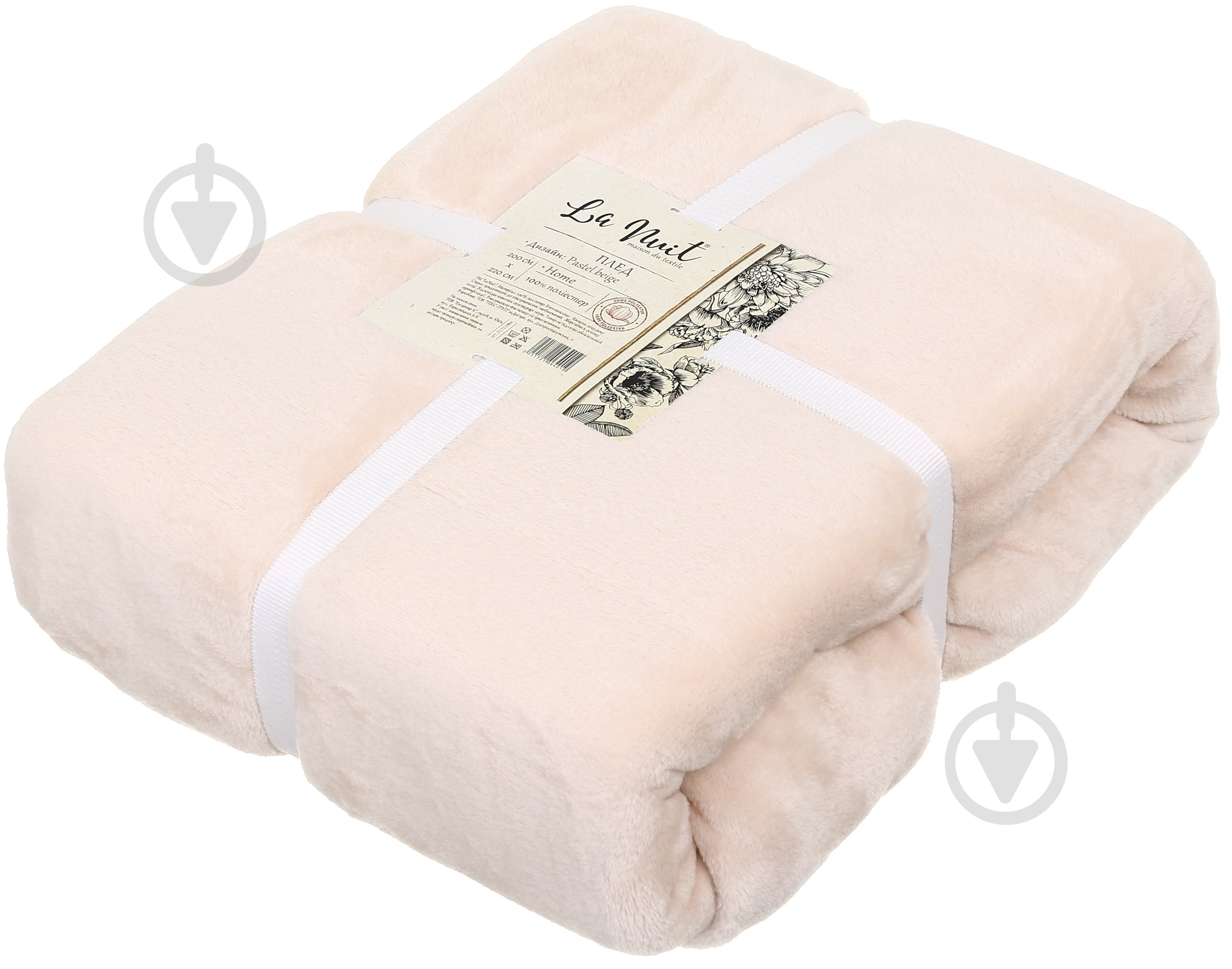 Плед Frannel Solid PASTEL BEIGE 200x220 см бежевий La Nuit - фото 3 Плед Frannel Solid PASTEL BEIGE 200x220 см бежевий La Nuit - фото 3