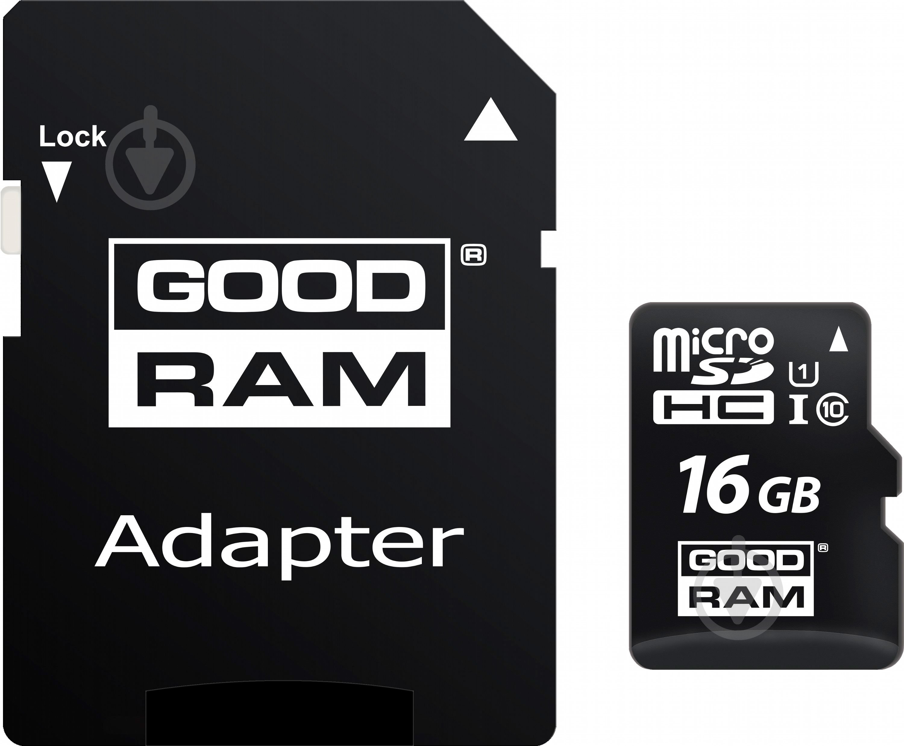 Карта пам'яті Goodram microSDHC 16 ГБ Class 10 (M1AA-0160R12) - фото 1 Карта пам'яті Goodram microSDHC 16 ГБ Class 10 (M1AA-0160R12) - фото 1