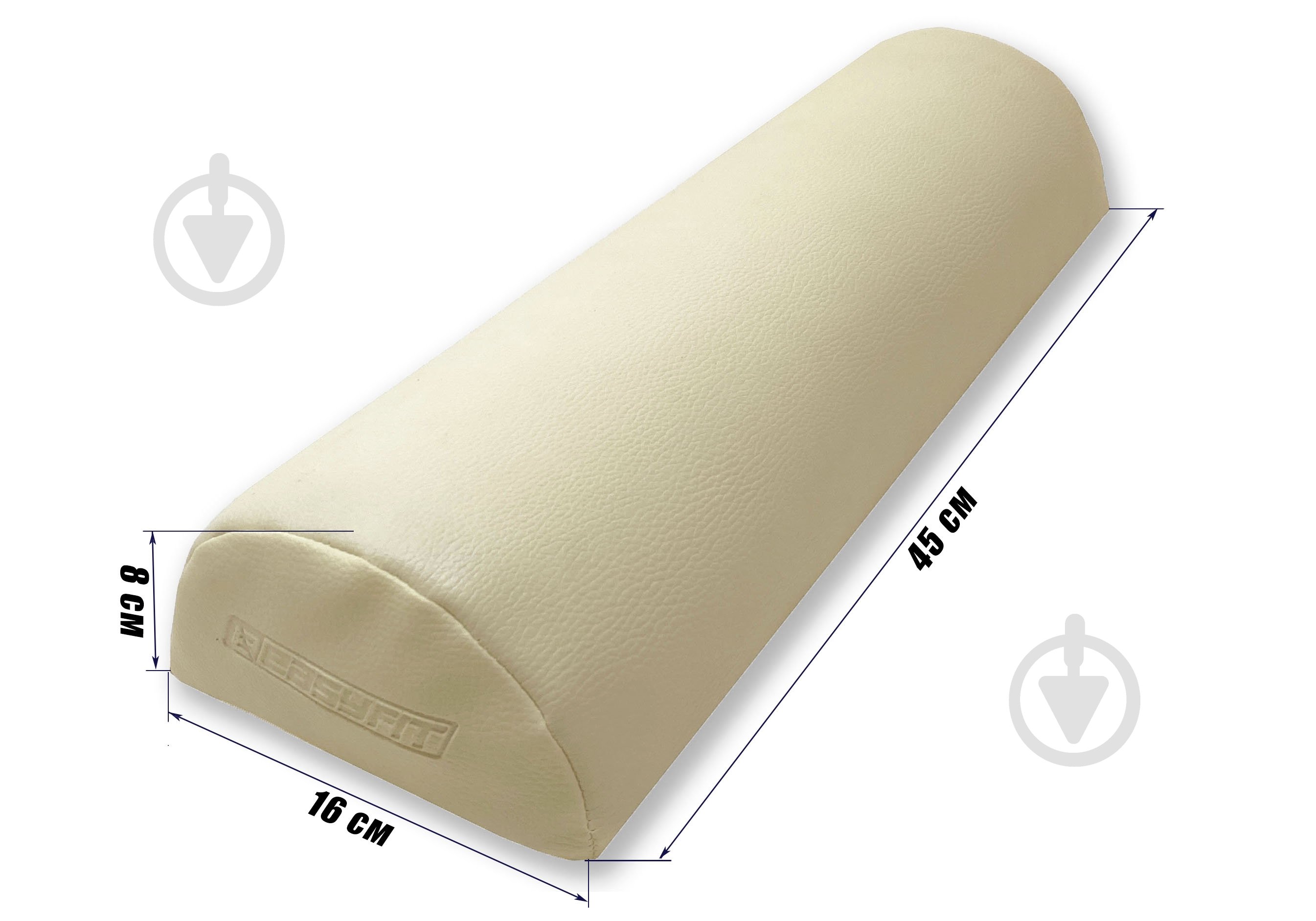 Валик массажный EasyFit 45 см для массажного стола Бежевый (EF-2114-BE) - фото 4