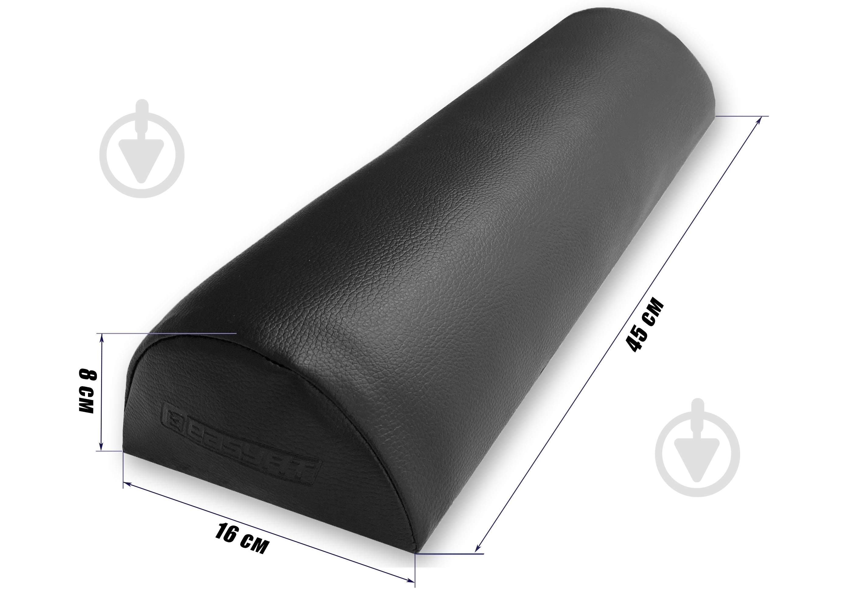 Валик массажный EasyFit 45 см для массажного стола Черный (EF-2114-BK) - фото 4