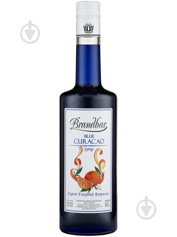 Сироп Brandbar Кюрасао голубой 0,7 л - фото 1 Сироп Brandbar Кюрасао голубой 0,7 л - фото 1
