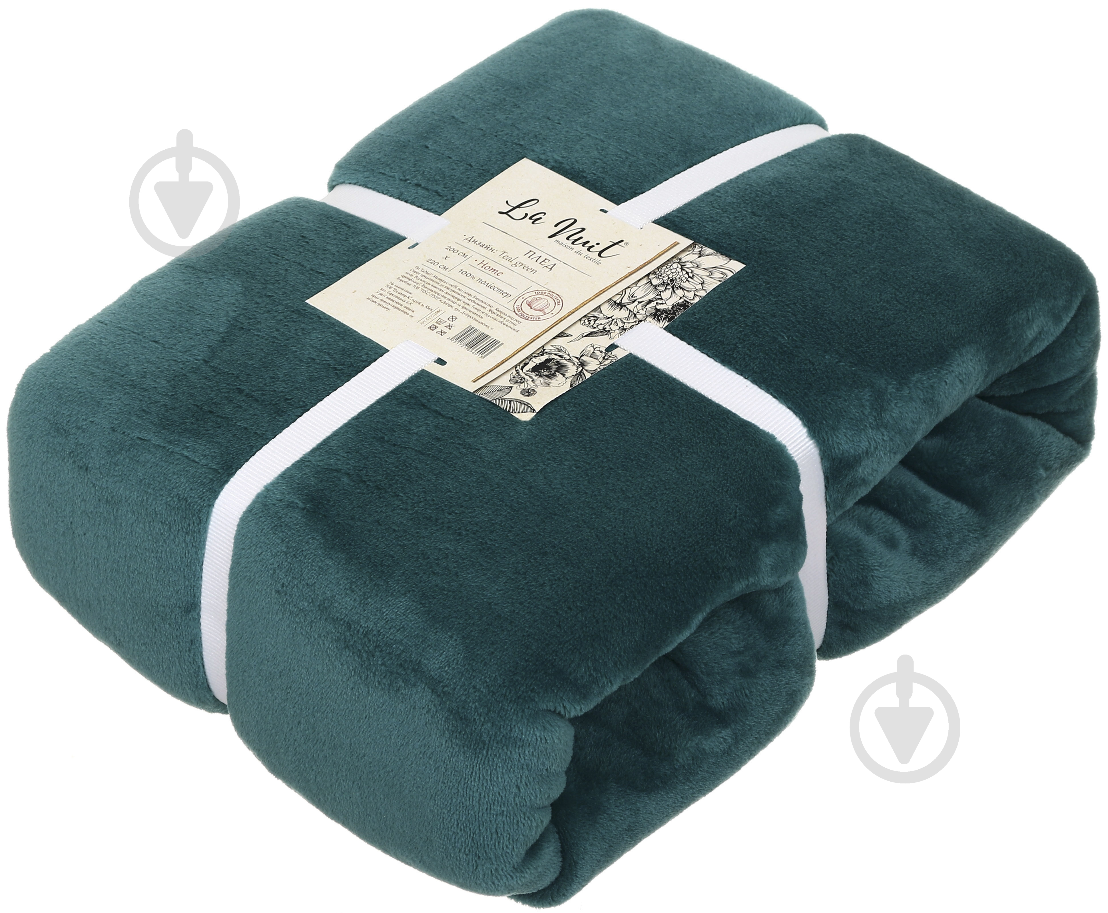 Плед Frannel Solid Teal Green 200x220 см зеленый La Nuit - фото 2 Плед Frannel Solid Teal Green 200x220 см зеленый La Nuit - фото 2