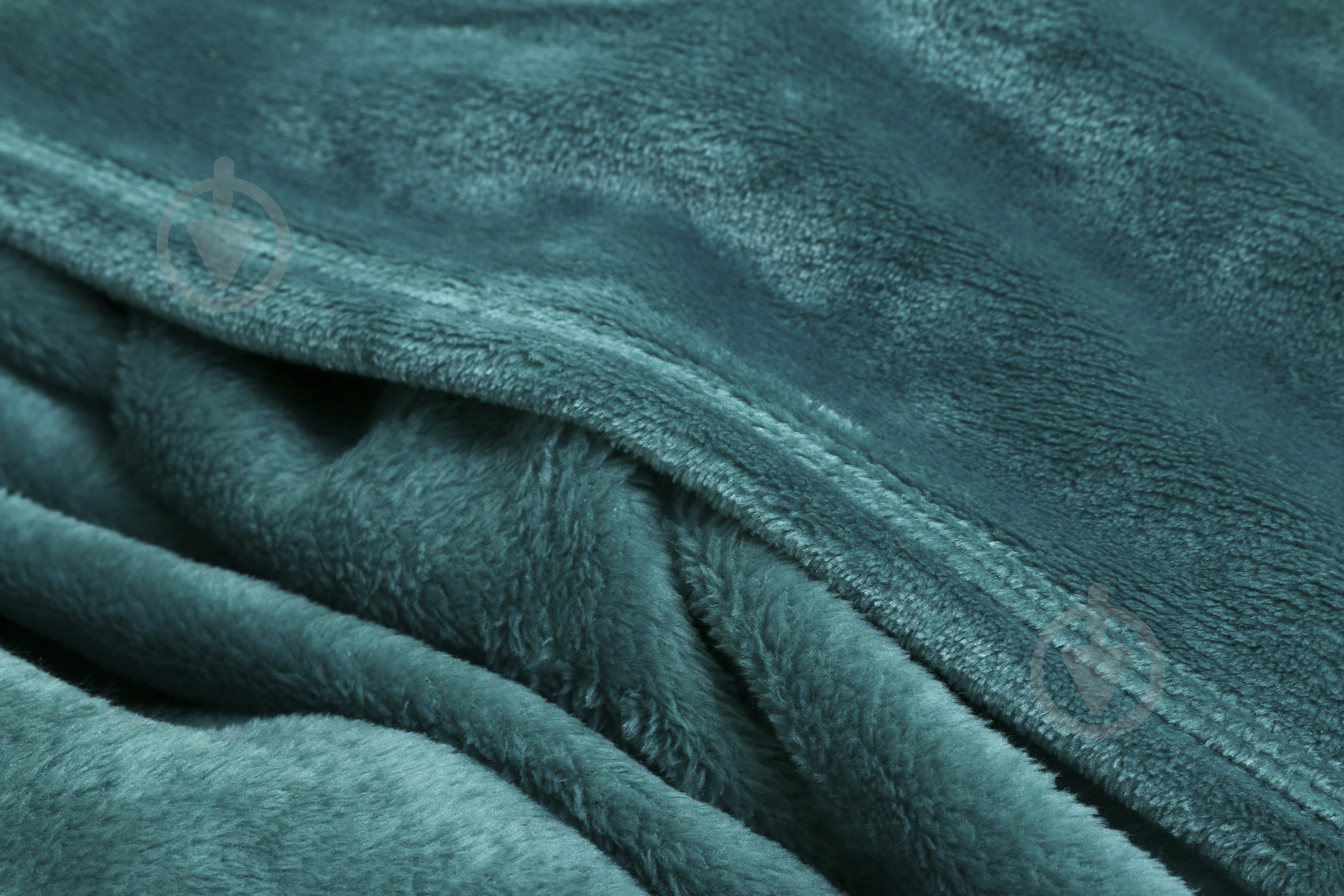 Плед Solid Teal Green 160x200 см зеленый La Nuit - фото 3