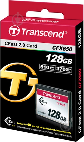 Карта памяти Transcend CFast 128GB (TS128GCFX650) - фото 2
