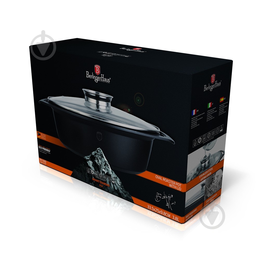 Гусятница Berlinger Haus Granit Diamond Line 3,8 л BH 1460 - фото 2 Гусятница Berlinger Haus Granit Diamond Line 3,8 л BH 1460 - фото 2