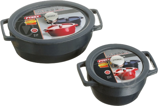 Кастрюля с крышкой Pyrex Slow Cook grey 5.8л (SC4AC33) - фото 2 Кастрюля с крышкой Pyrex Slow Cook grey 5.8л (SC4AC33) - фото 2