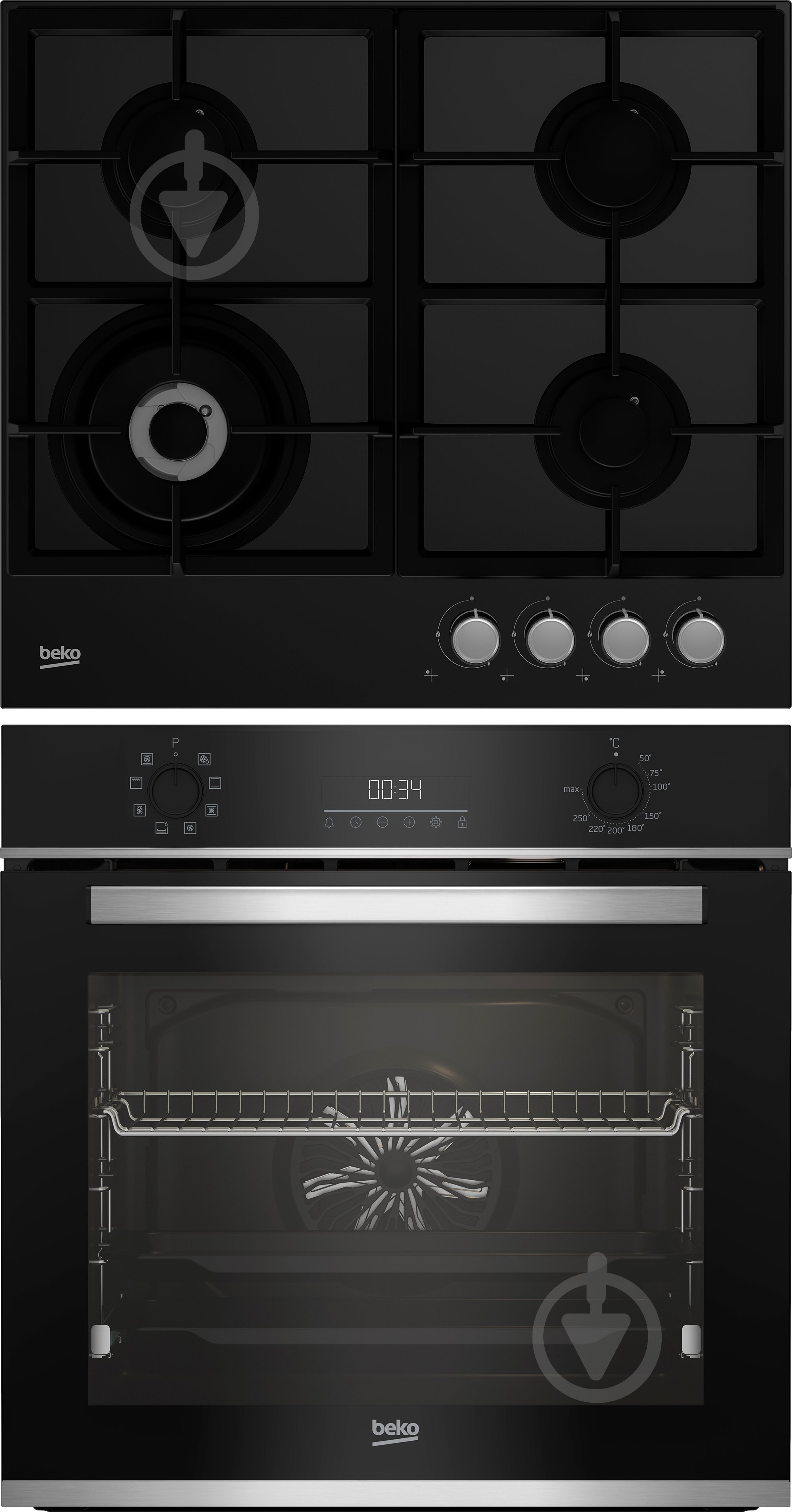 Комплект встраиваемой техники Beko варочная поверхность HILW 64225 S+духовой шкаф BBIM13300XD - фото 1
