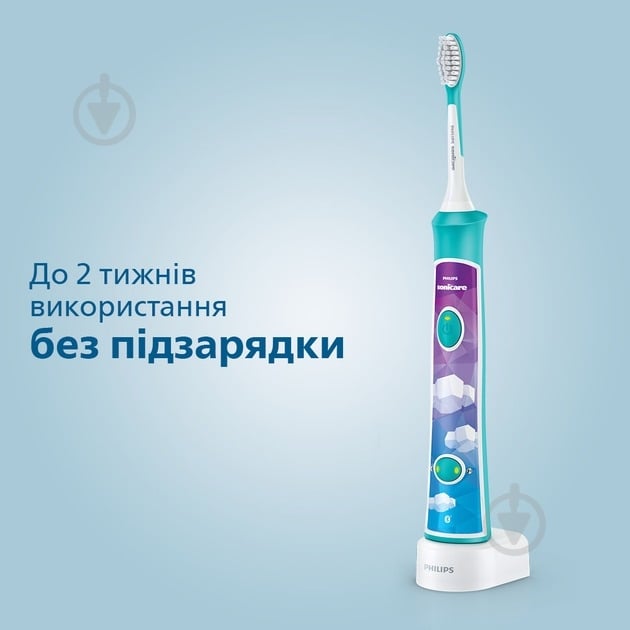 Набор Philips Sonicare For Kids электрическая зубная щетка детская HX6322/04 + насадки HX6062/87 - фото 6
