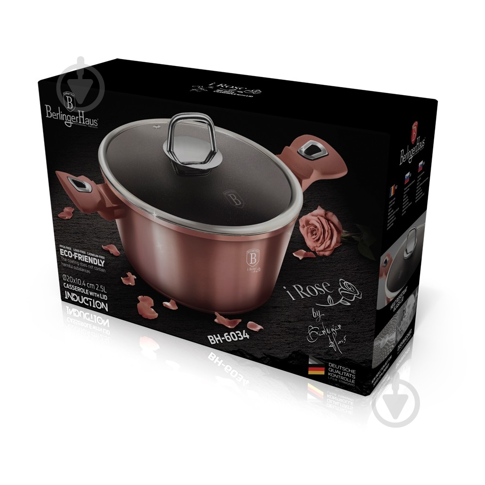 Каструля з кришкою Berlinger Haus I-Rose Edition 2,2 л BH 6034 - фото 2