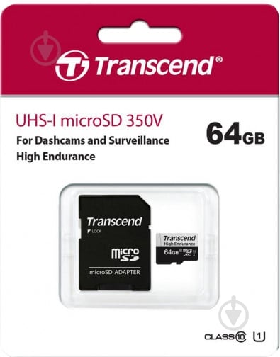 Карта памяти Transcend microSDHC 64 ГБ UHS Speed Class 1 (U1)Class 10 (TS64GUSD350V ) - фото 4 Карта памяти Transcend microSDHC 64 ГБ UHS Speed Class 1 (U1)Class 10 (TS64GUSD350V ) - фото 4