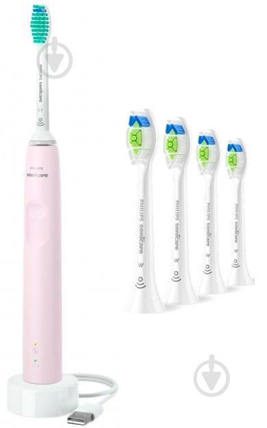 Набор Philips Series 3100 электрическая зубная щетка HX3671/11 + насадки HX6064/87 - фото 1 Набор Philips Series 3100 электрическая зубная щетка HX3671/11 + насадки HX6064/87 - фото 1