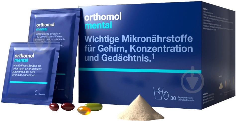 Ортомол Mental Orthomol гранулы + капсулы курс 30 дней - фото 1 Ортомол Mental Orthomol гранулы + капсулы курс 30 дней - фото 1