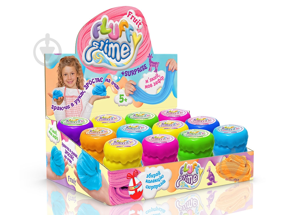 Маса для ліплення Danko Toys Fluffy Slime укр. (12) в асортименті - фото 1