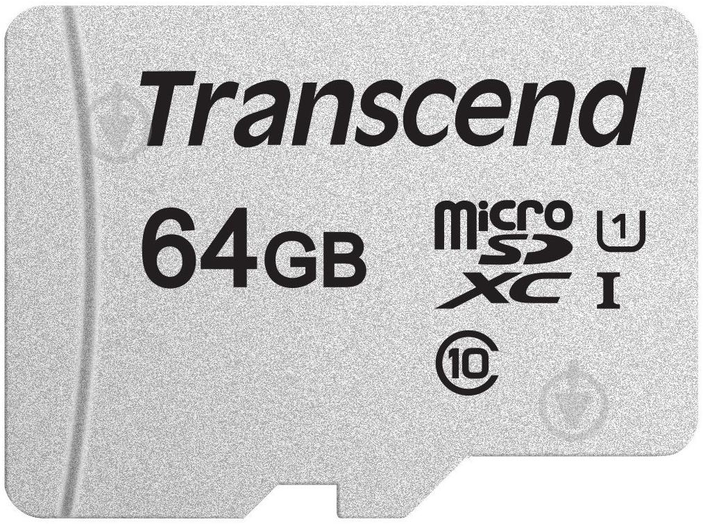 Карта памяти Transcend microSDXC 64 ГБ UHS Speed Class 1 (U1)Class 10 (TS64GUSD300S ) - фото 1